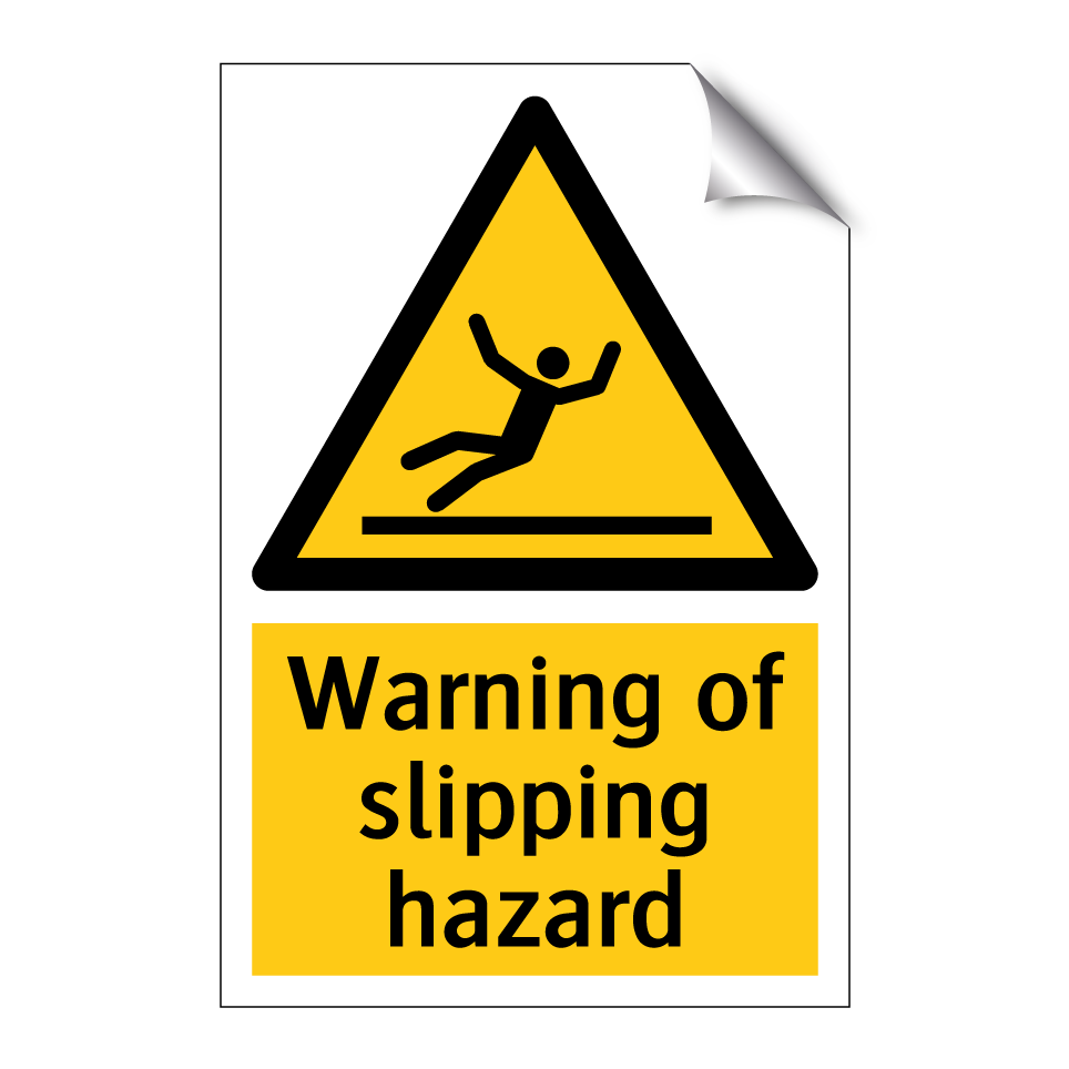 Warning of slipping hazard