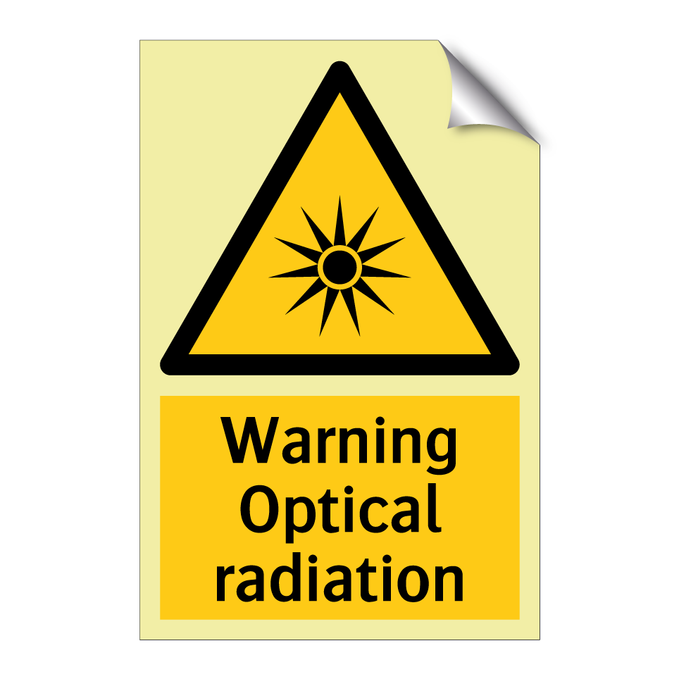 Warning Optical radiation