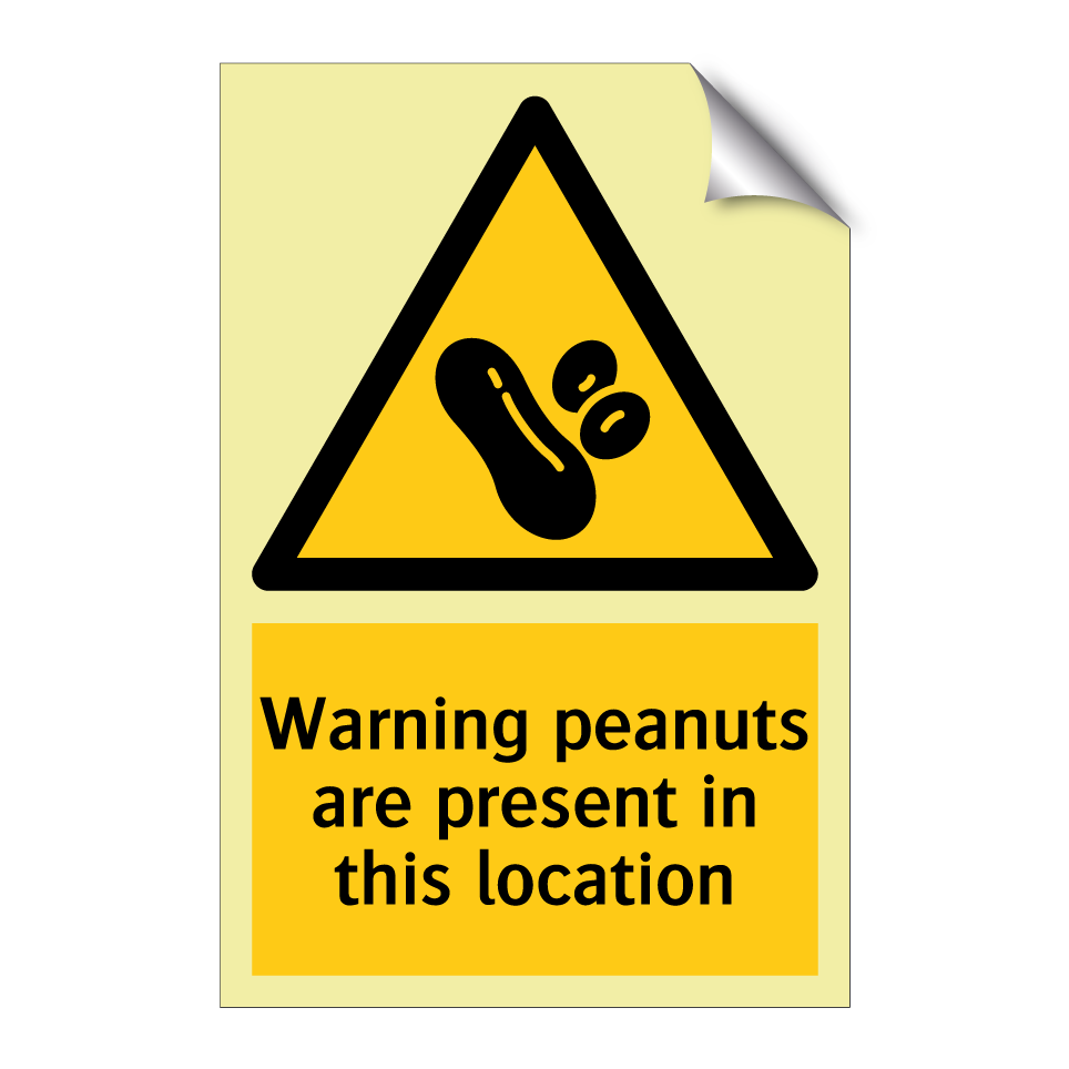 Warning peanuts are present in this location