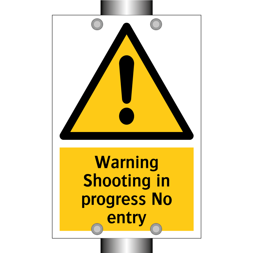 Warning Shooting in progress No entry