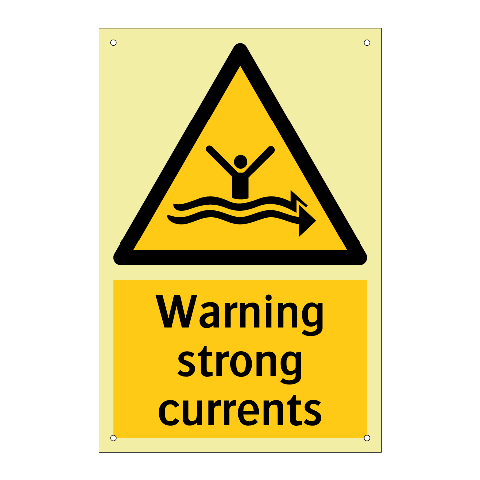 Warning strong currents