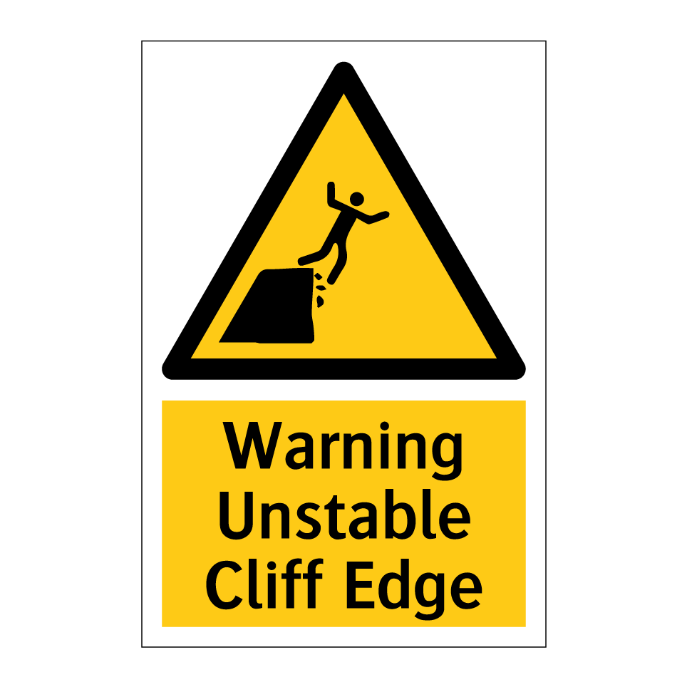 Warning Unstable Cliff Edge