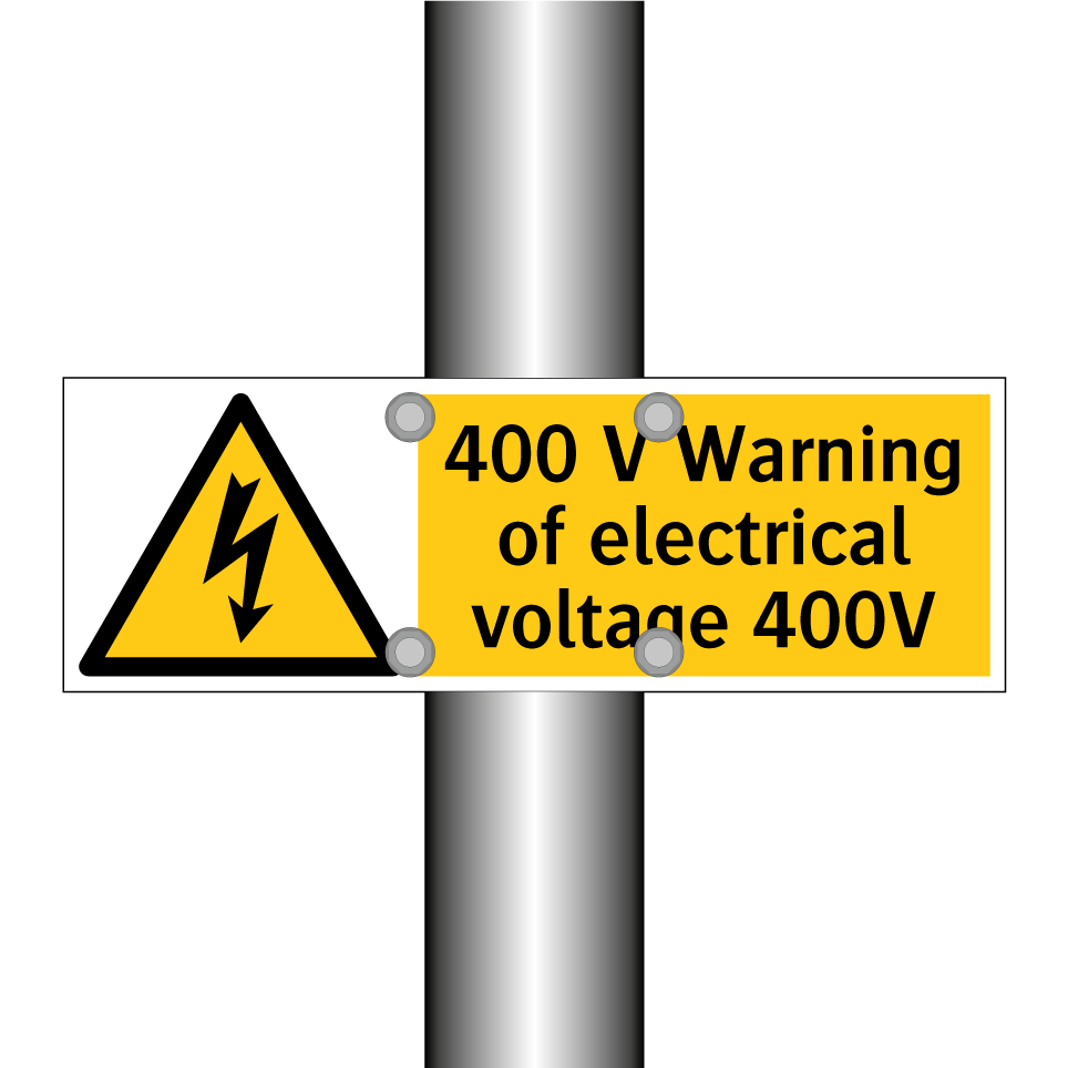 400 V Warning of electrical voltage 400V