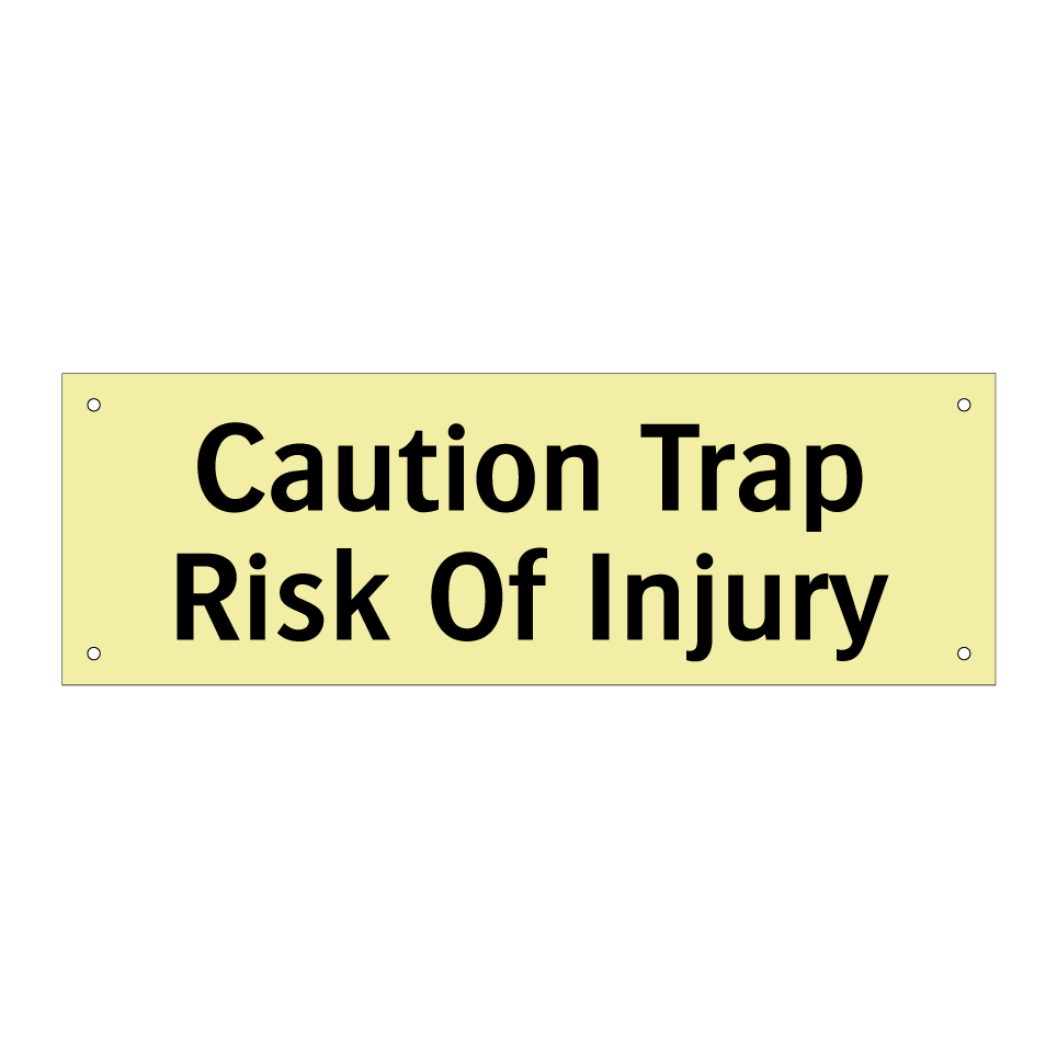 Caution Trap Risk Of Injury