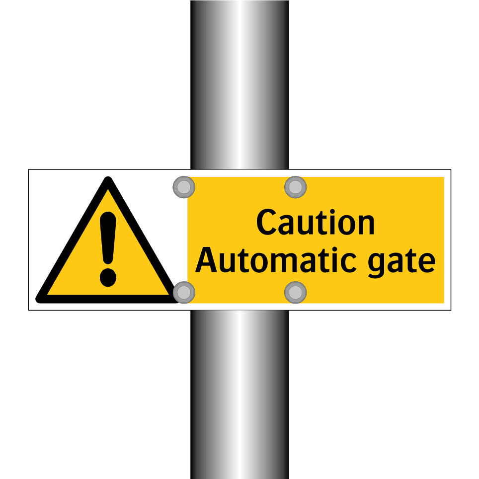 Caution Automatic gate
