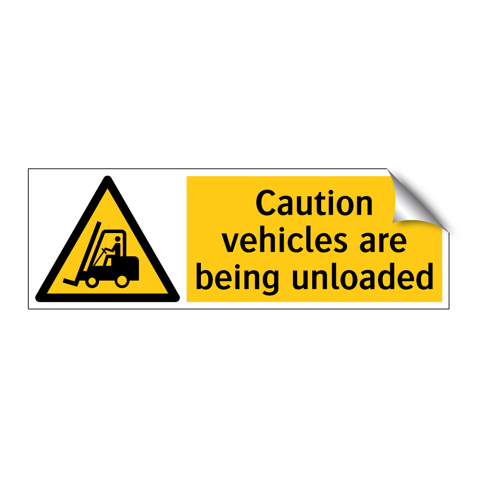 Caution vehicles are being unloaded