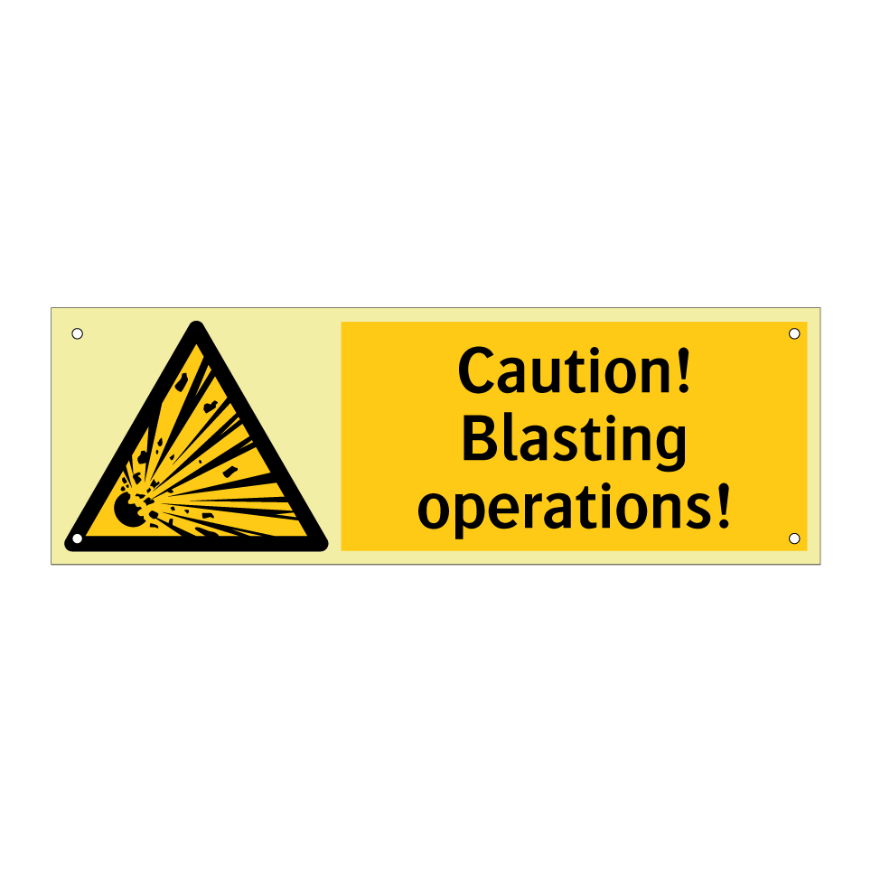Caution! Blasting operations!