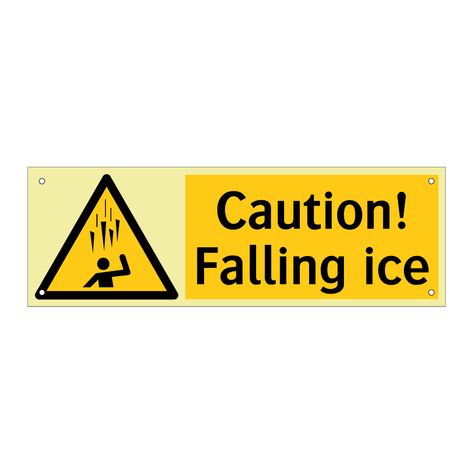 Caution! Falling ice