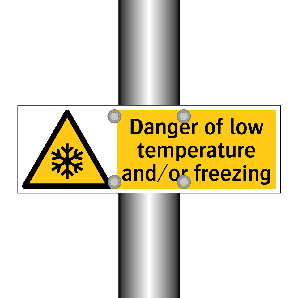 Danger of low temperature and/or freezing