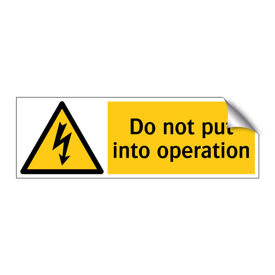 Do not put into operation