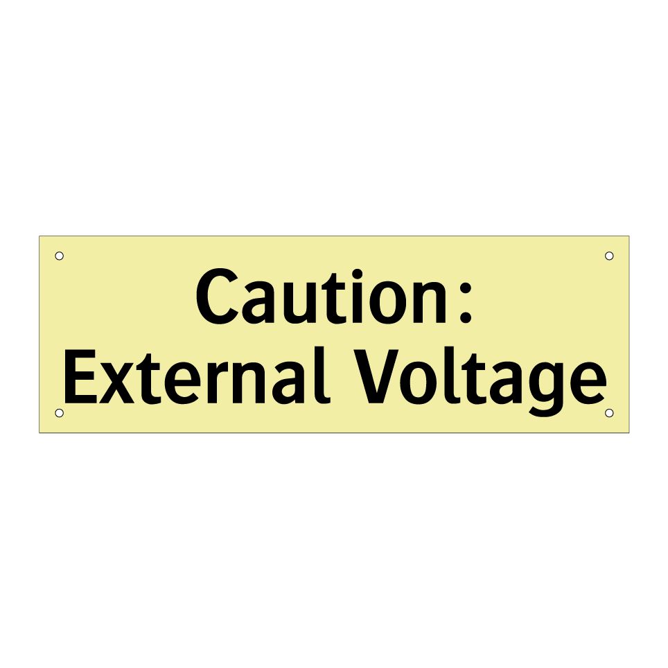 Caution: External Voltage