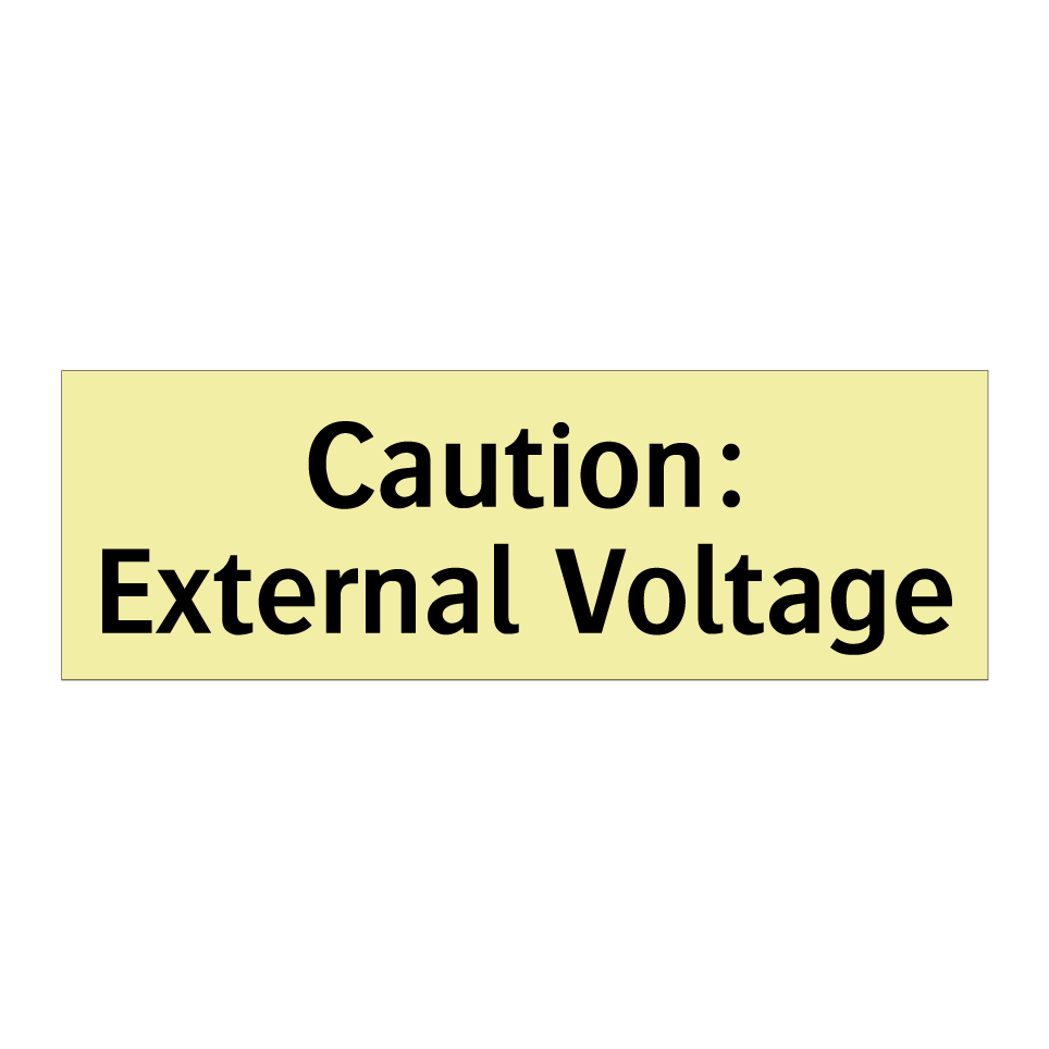 Caution: External Voltage