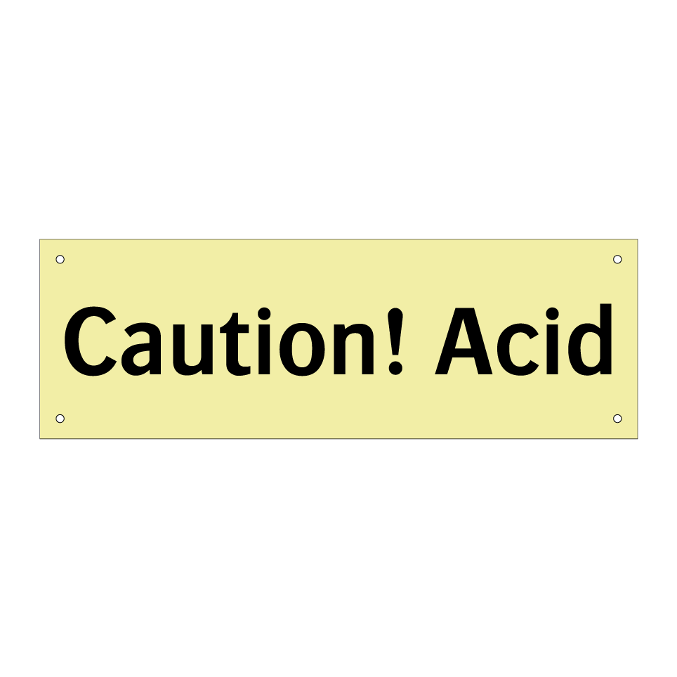 Caution! Acid