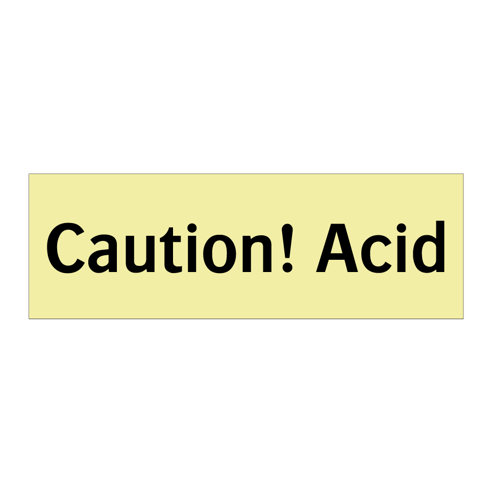 Caution! Acid