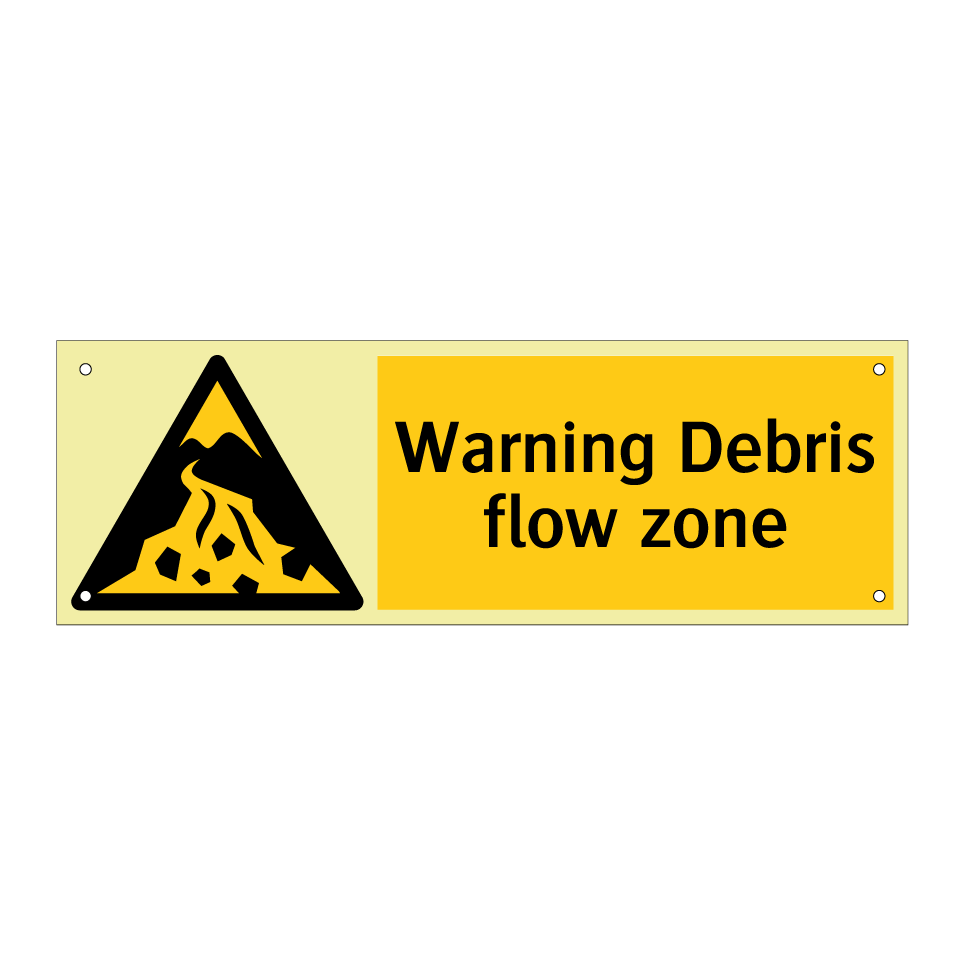 Warning Debris flow zone