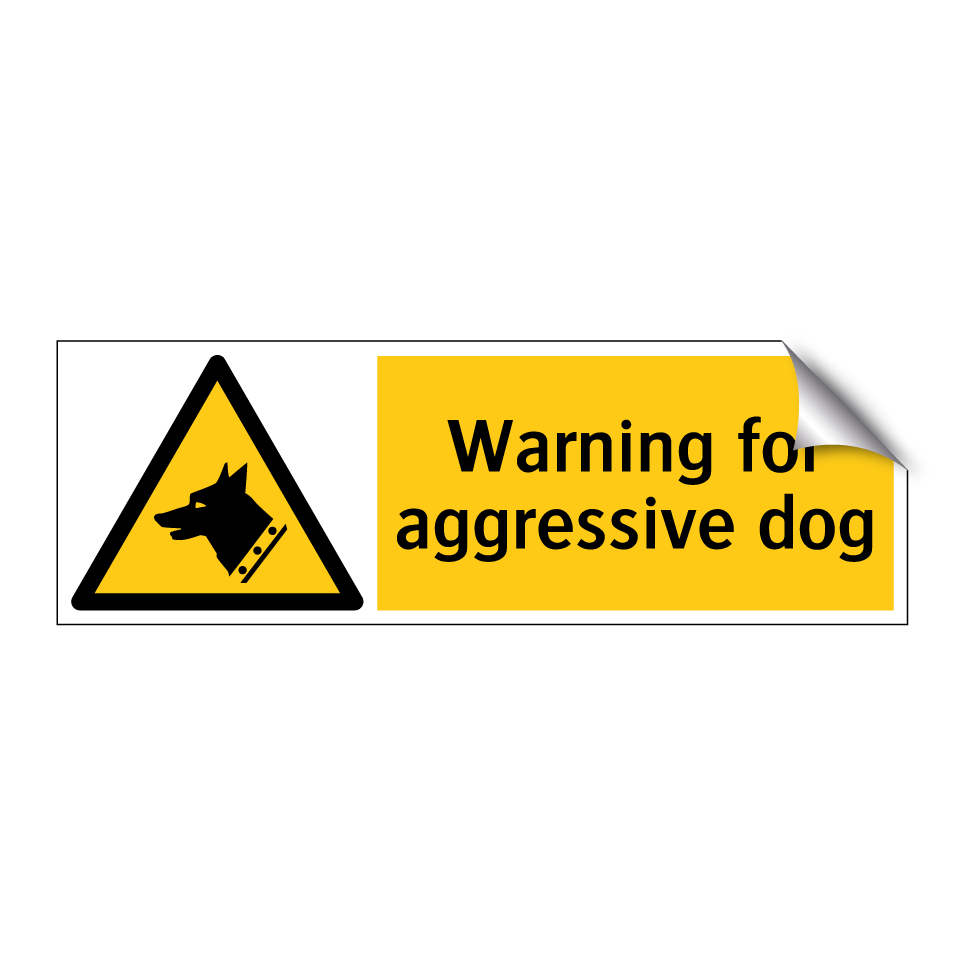 Warning for aggressive dog
