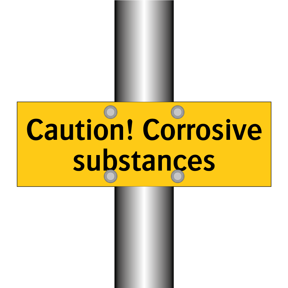 Caution! Corrosive substances