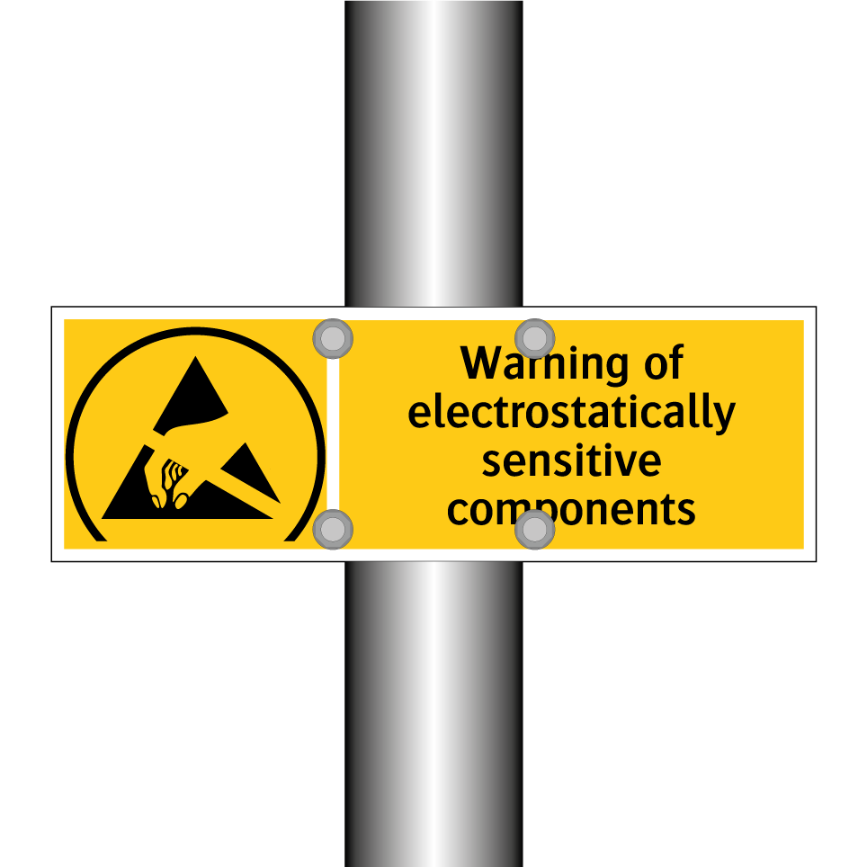 Warning of electrostatically sensitive components
