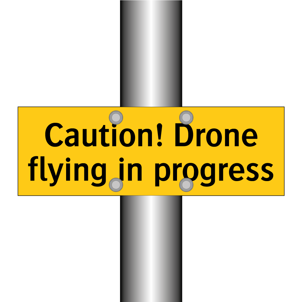 Caution! Drone flying in progress