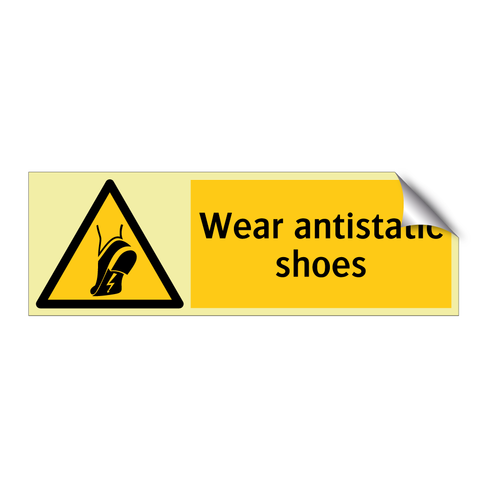 Wear antistatic shoes