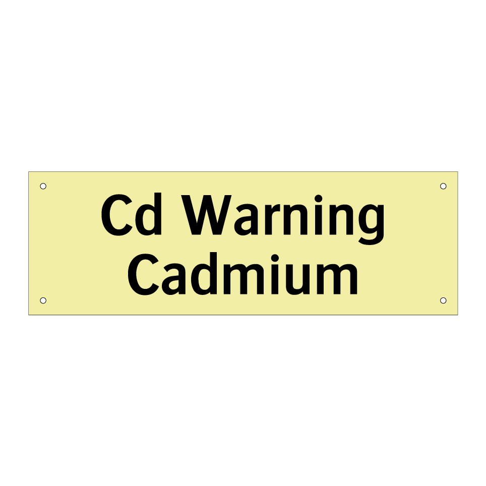 Cd Warning Cadmium