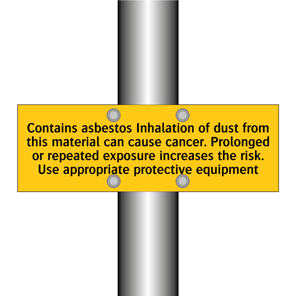 Contains asbestos Inhalation of dust from this material can cause cancer. Prolonged or repeated exposure increases the risk. Use appropriate protective equipment