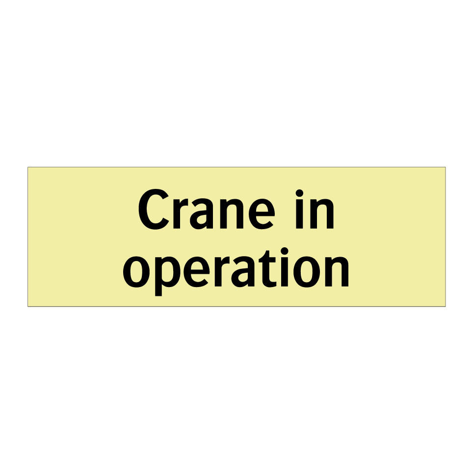 Crane in operation