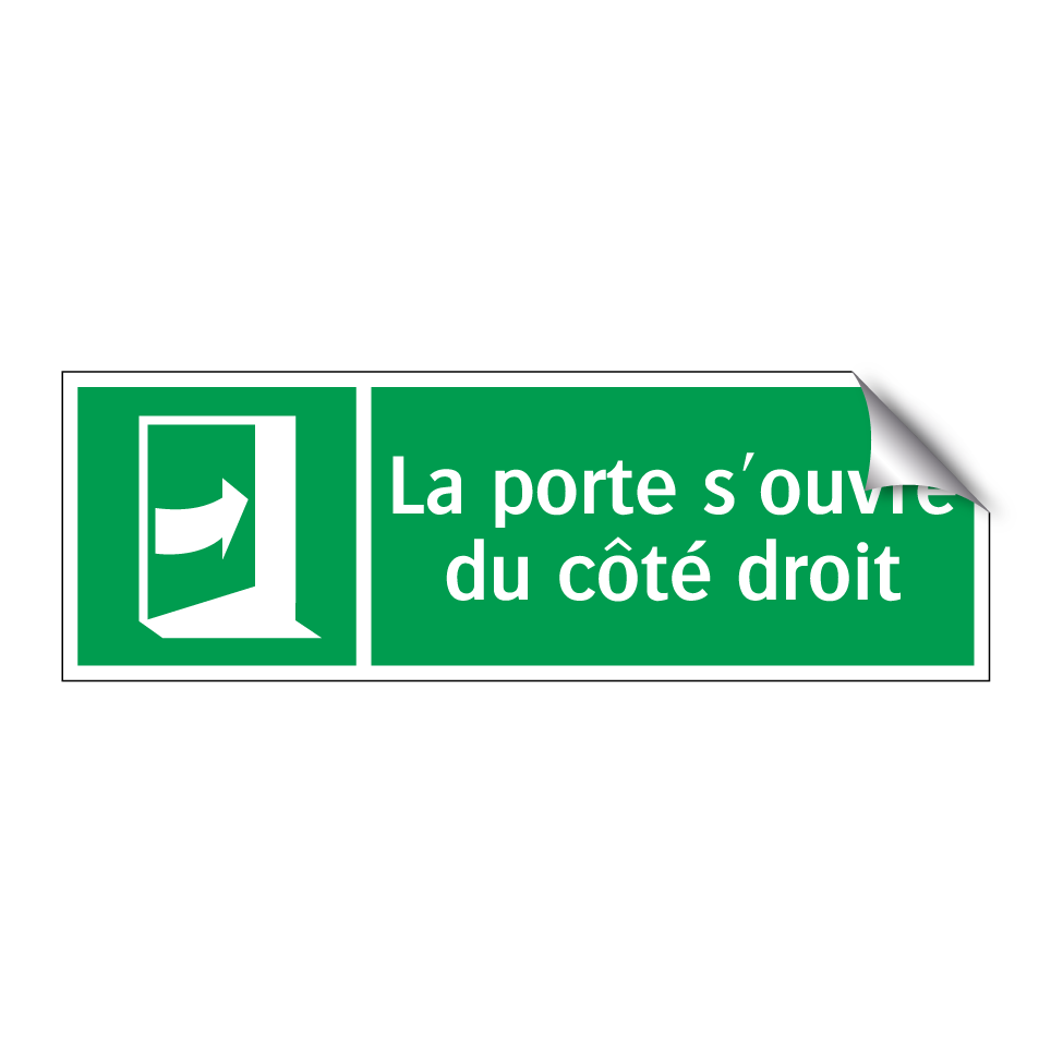 La porte s'ouvre du côté droit