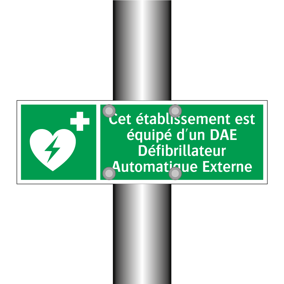 Cet établissement est équipé d'un DAE Défibrillateur Automatique Externe
