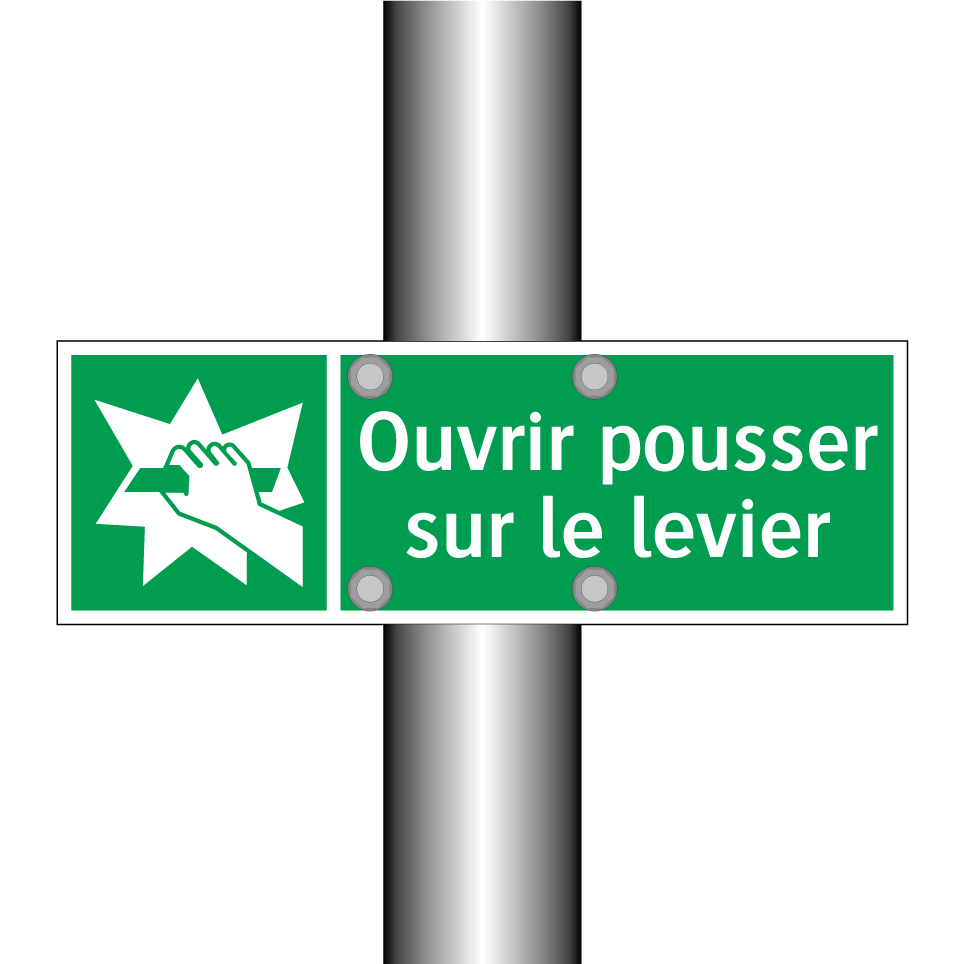 Ouvrir pousser sur le levier