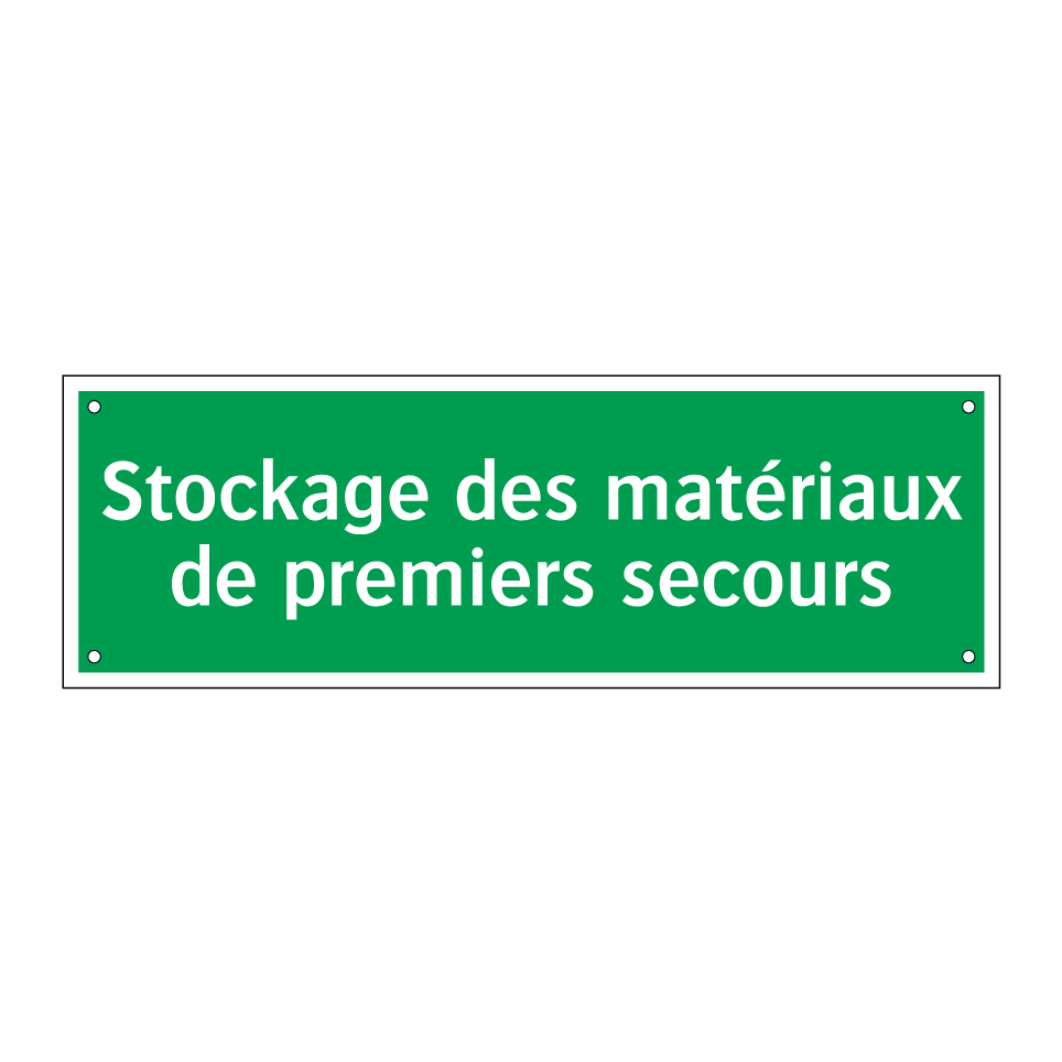 Stockage des matériaux de premiers secours