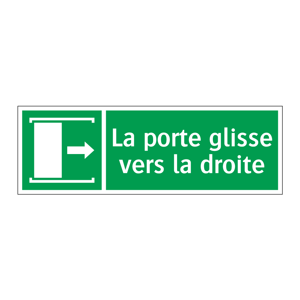 La porte glisse vers la droite