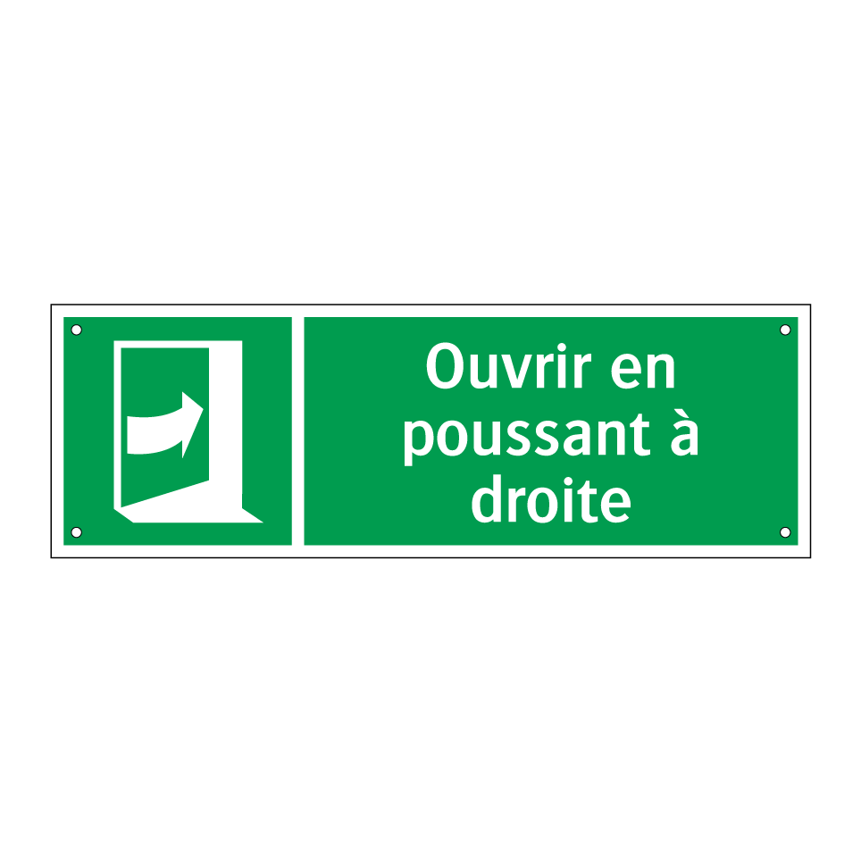 Ouvrir en poussant à droite