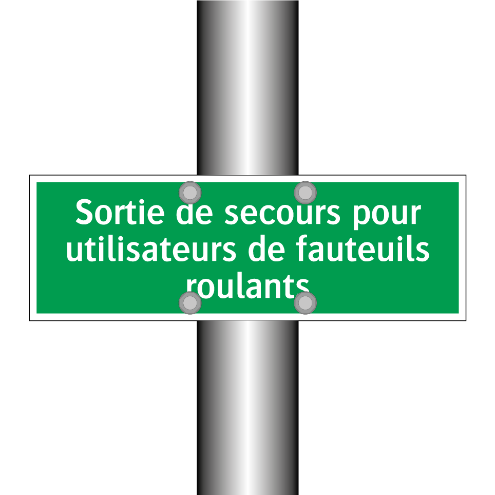 Sortie de secours pour utilisateurs de fauteuils roulants