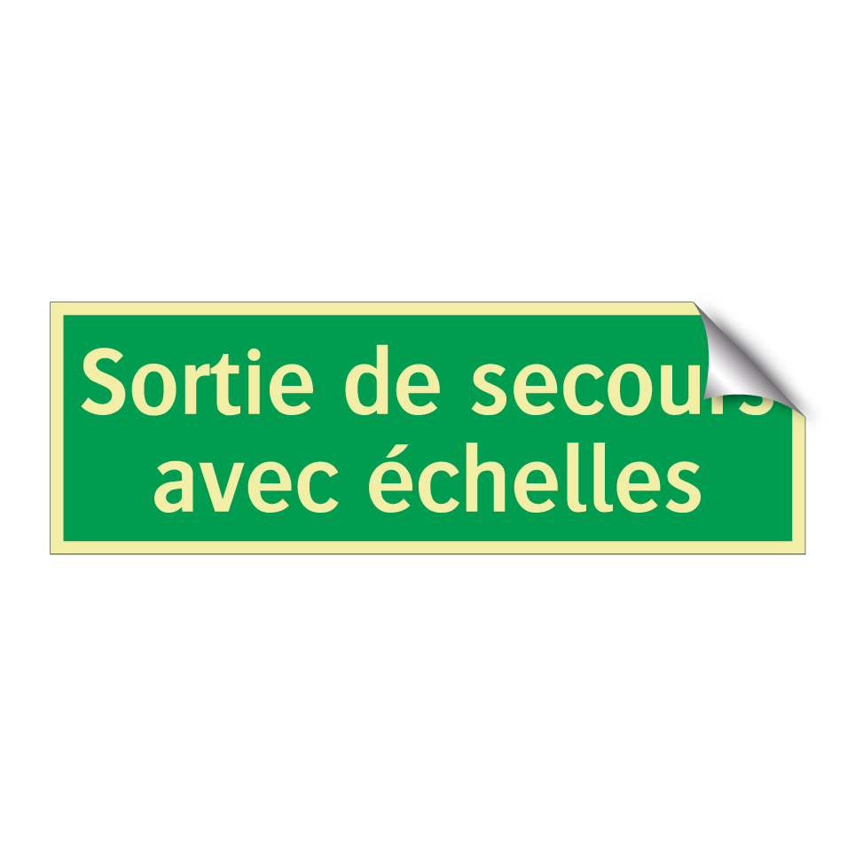 Sortie de secours avec échelles