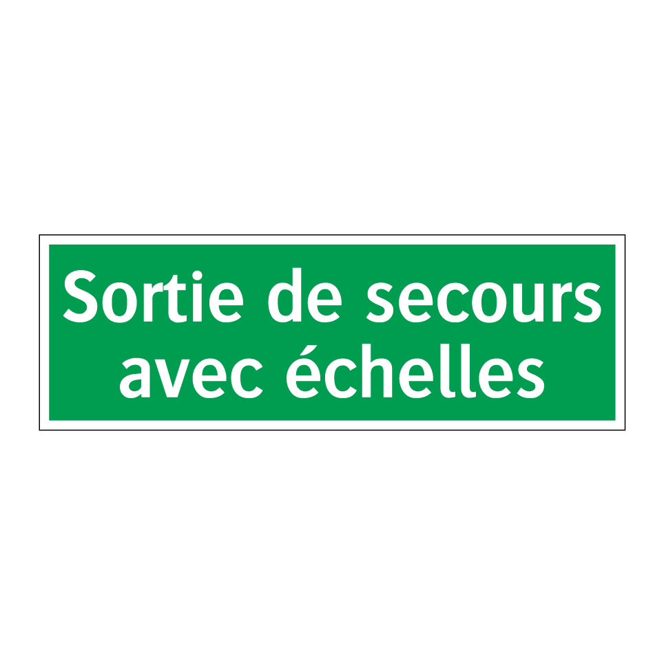 Sortie de secours avec échelles