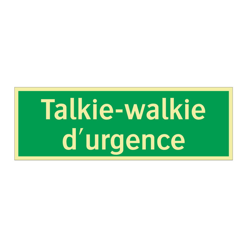 Talkie-walkie d'urgence