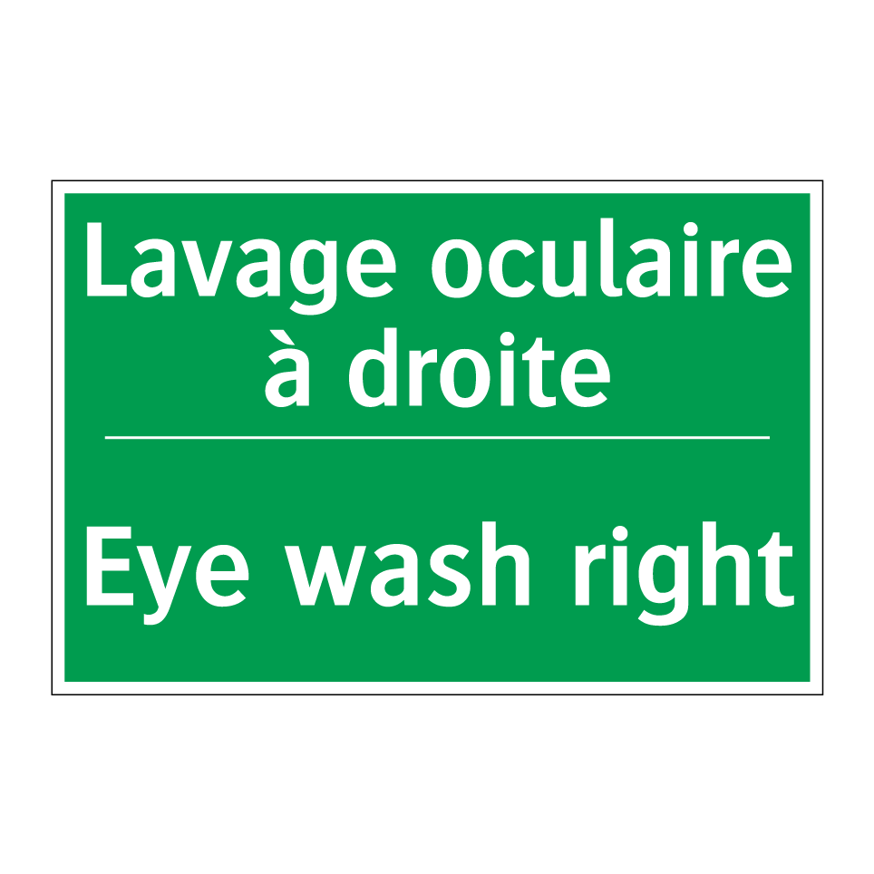 Lavage oculaire à droite - Eye wash right