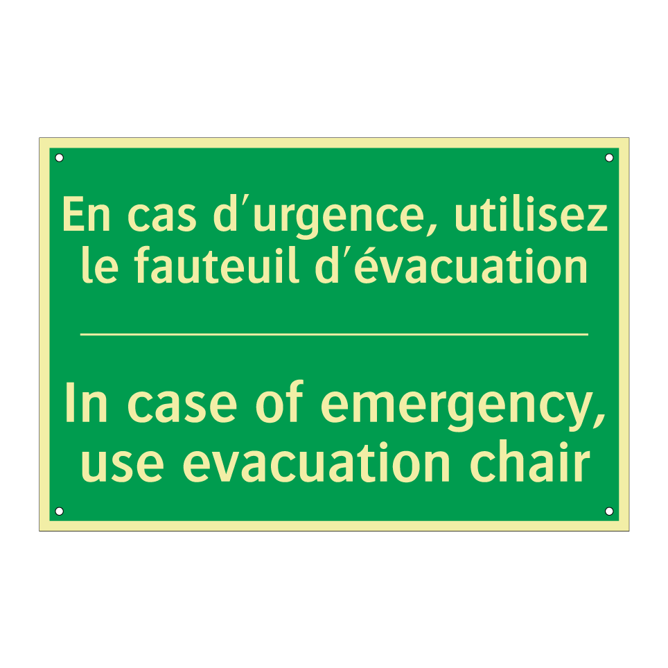 En cas d'urgence, utilisez le /.../ - In case of emergency, use evacuation /.../