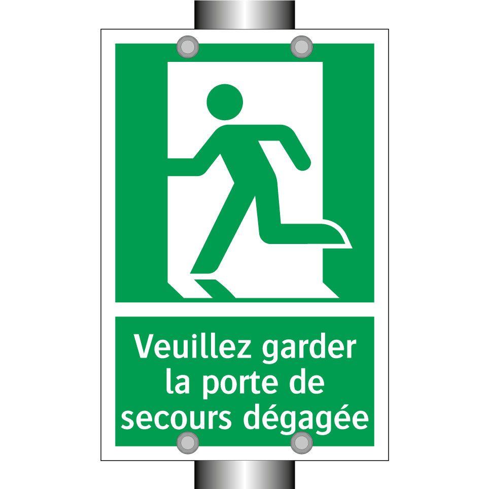 Veuillez garder la porte de secours dégagée