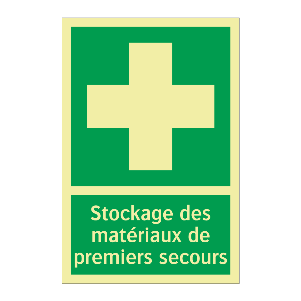 Stockage des matériaux de premiers secours