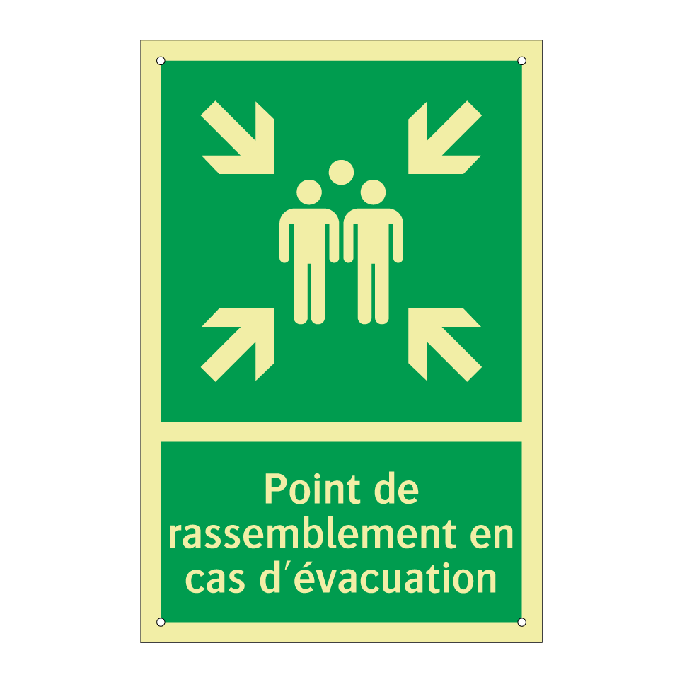 Point de rassemblement en cas d'évacuation