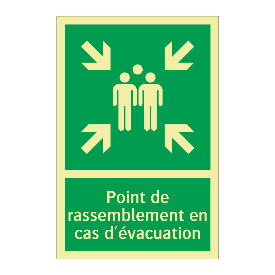 Point de rassemblement en cas d'évacuation