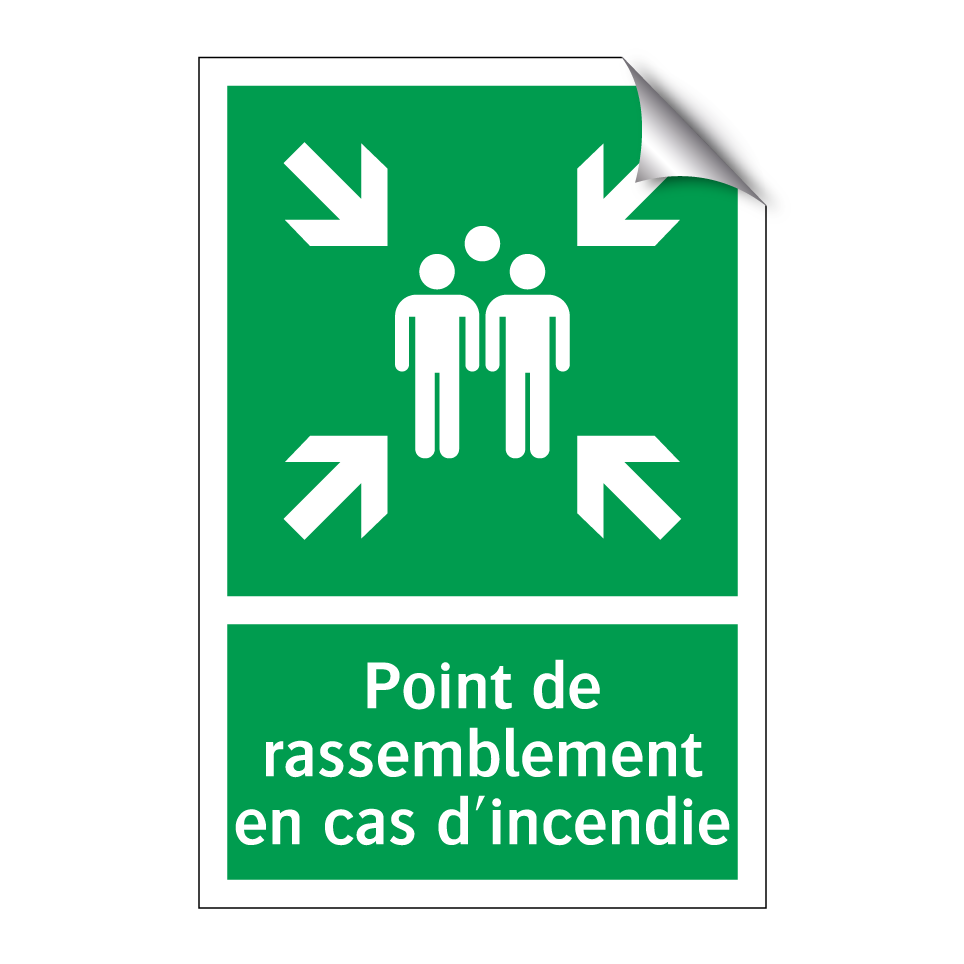 Point de rassemblement en cas d'incendie