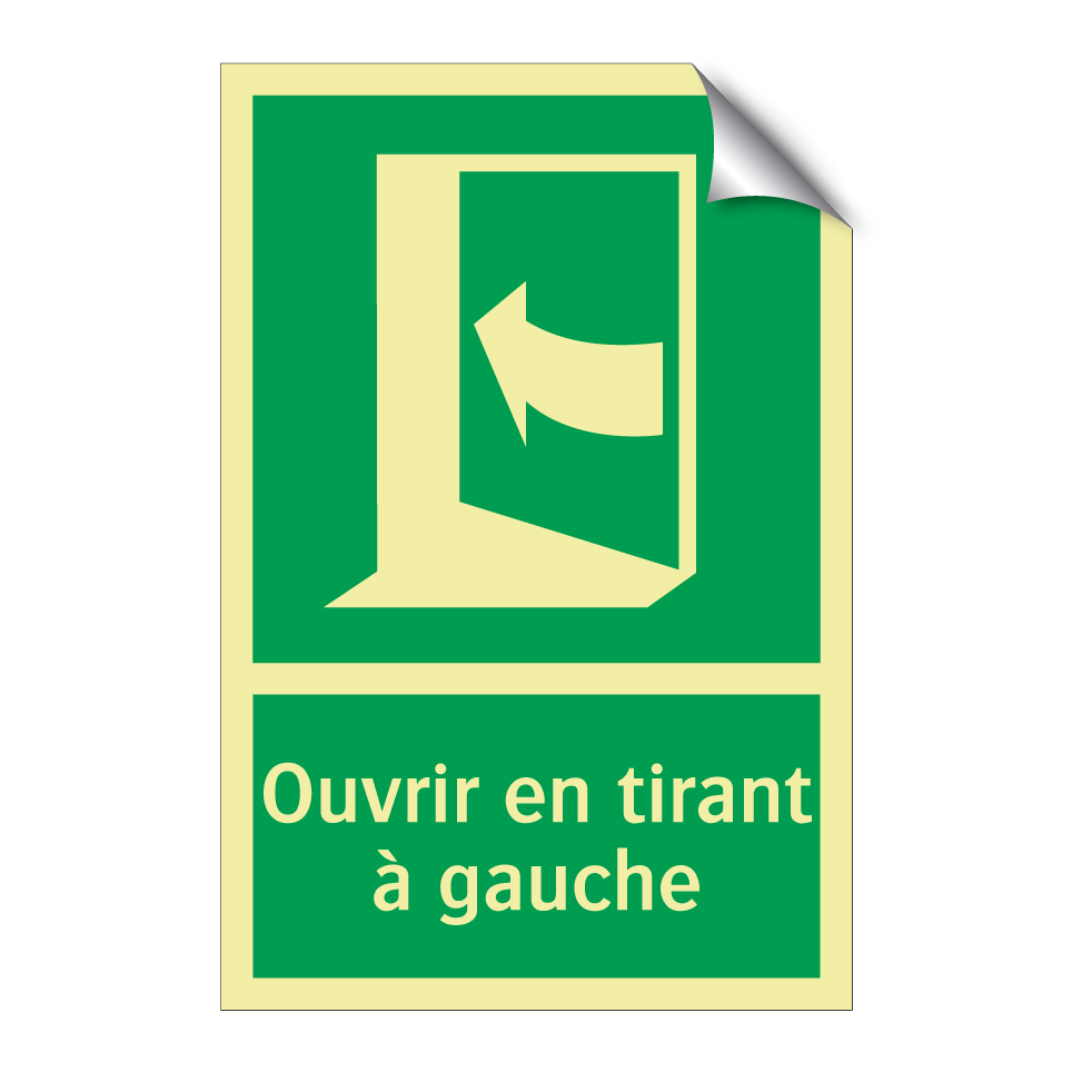 Ouvrir en tirant à gauche
