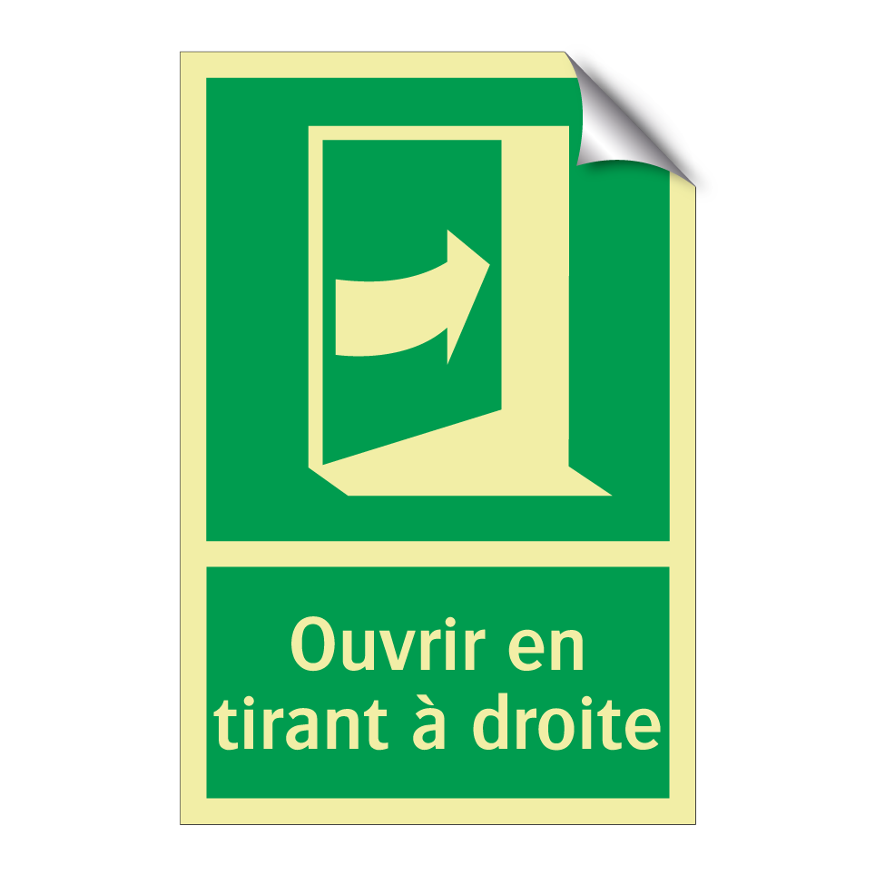 Ouvrir en tirant à droite