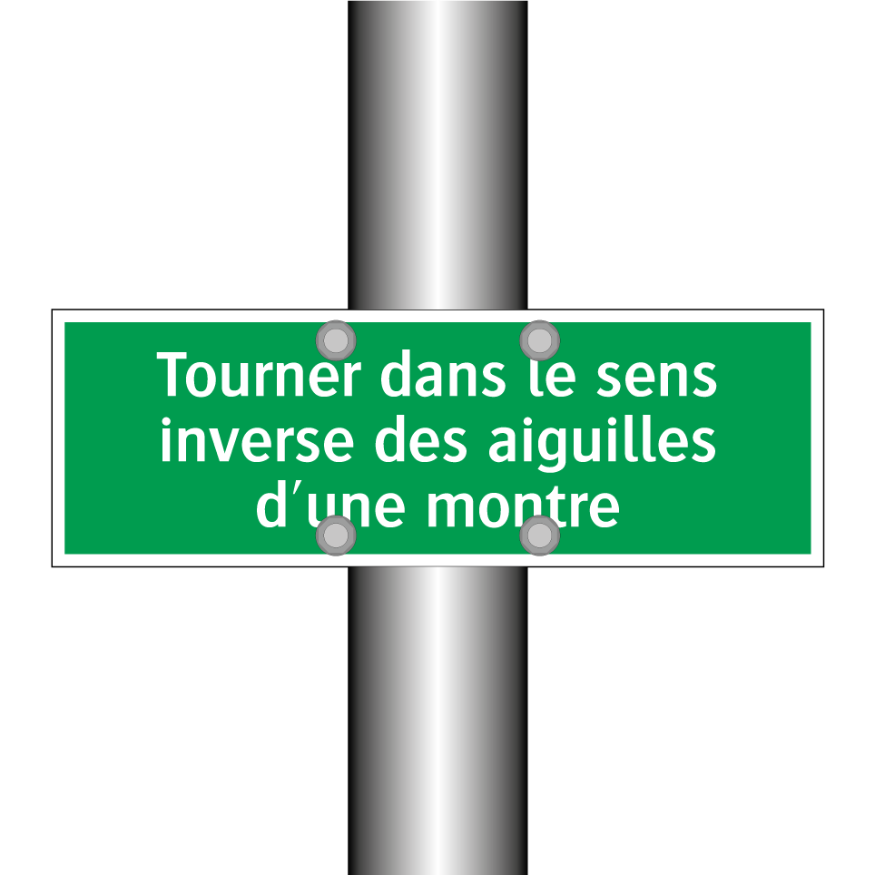 Tourner dans le sens inverse des aiguilles d'une montre