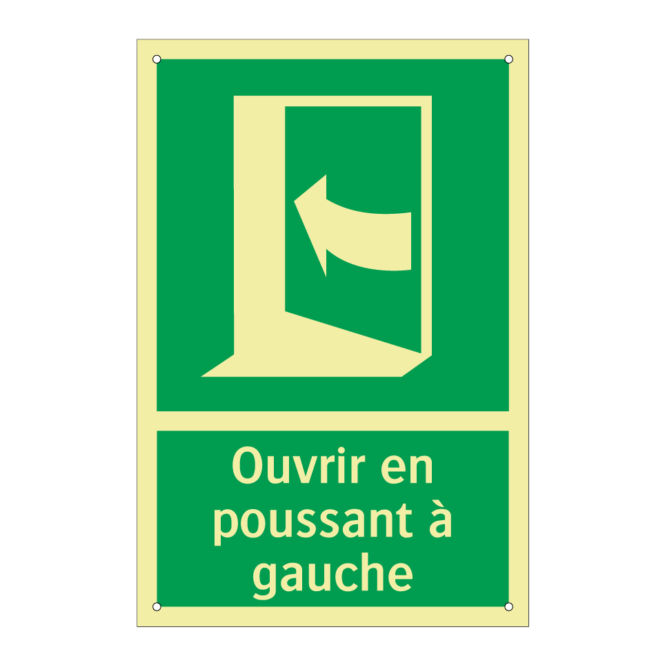 Ouvrir en poussant à gauche