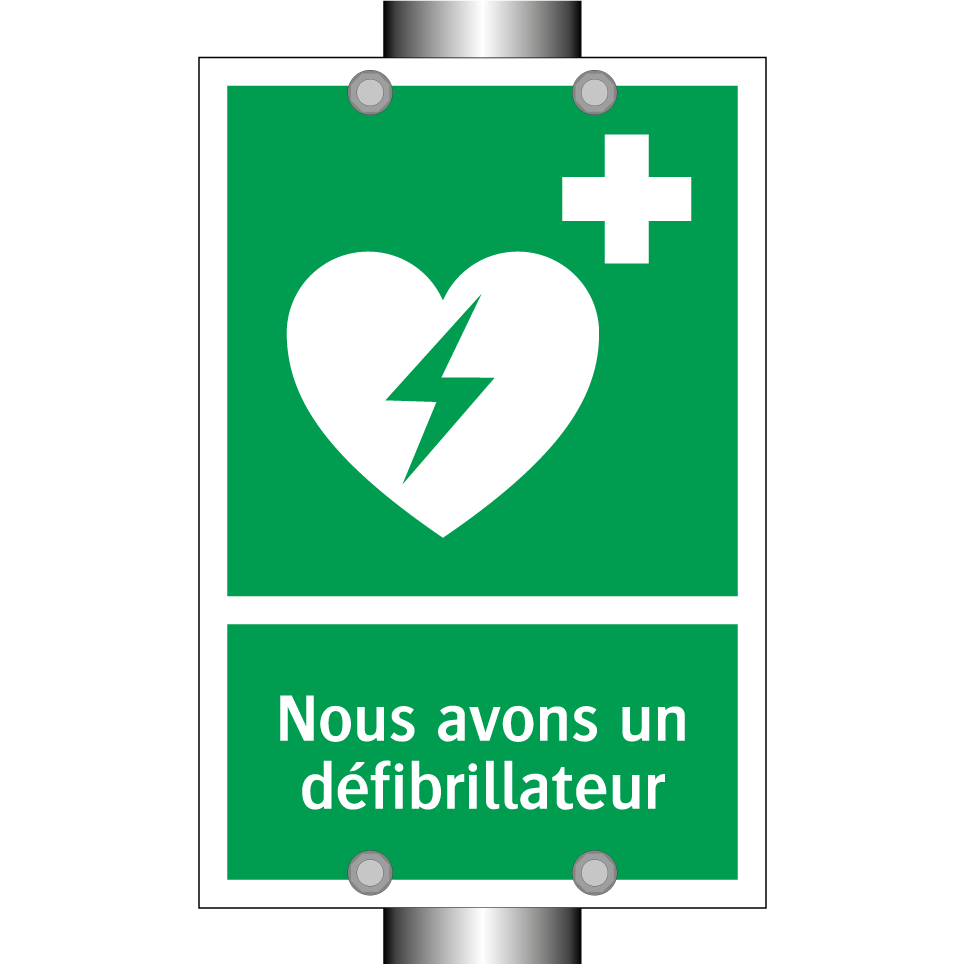Nous avons un défibrillateur