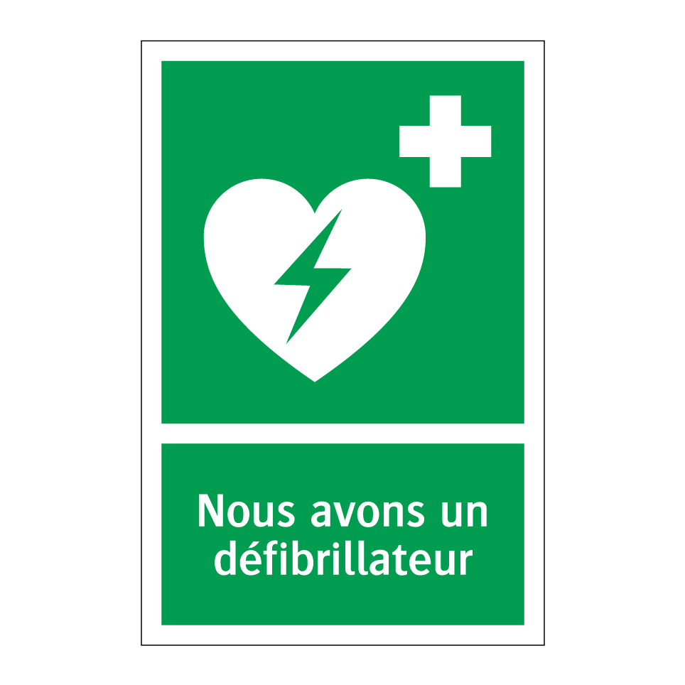 Nous avons un défibrillateur